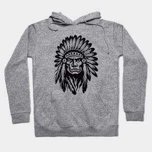 American Native Indian Brave Warrior Inspiration People Vector Graphic Hoodie